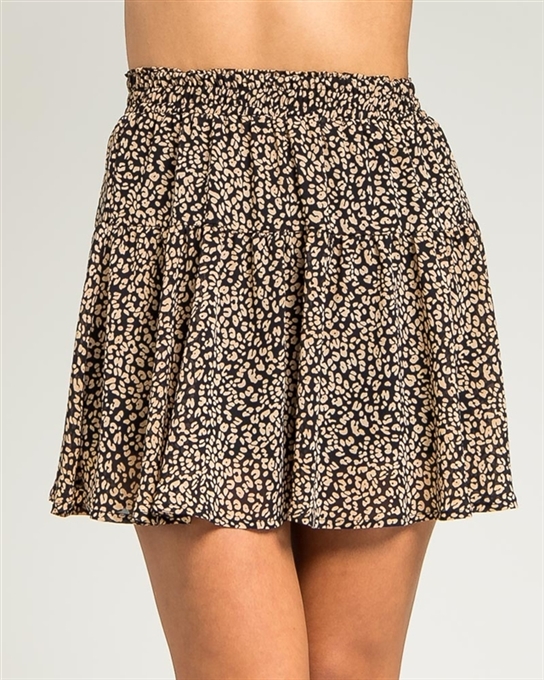 sexy animal print mini skirt has stretchy elastic waist band and is ...
